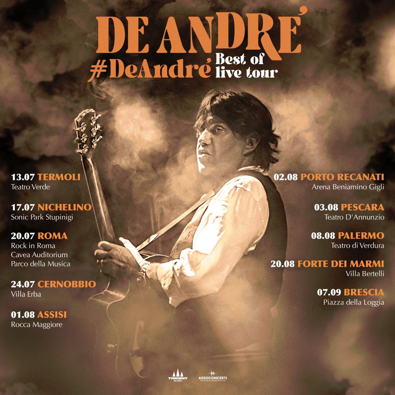 Cristiano De André: questa estate in concerto in tutta Italia con il nuovo tour dedicato al padre “De André #DeAndré – Best Of Live Tour”