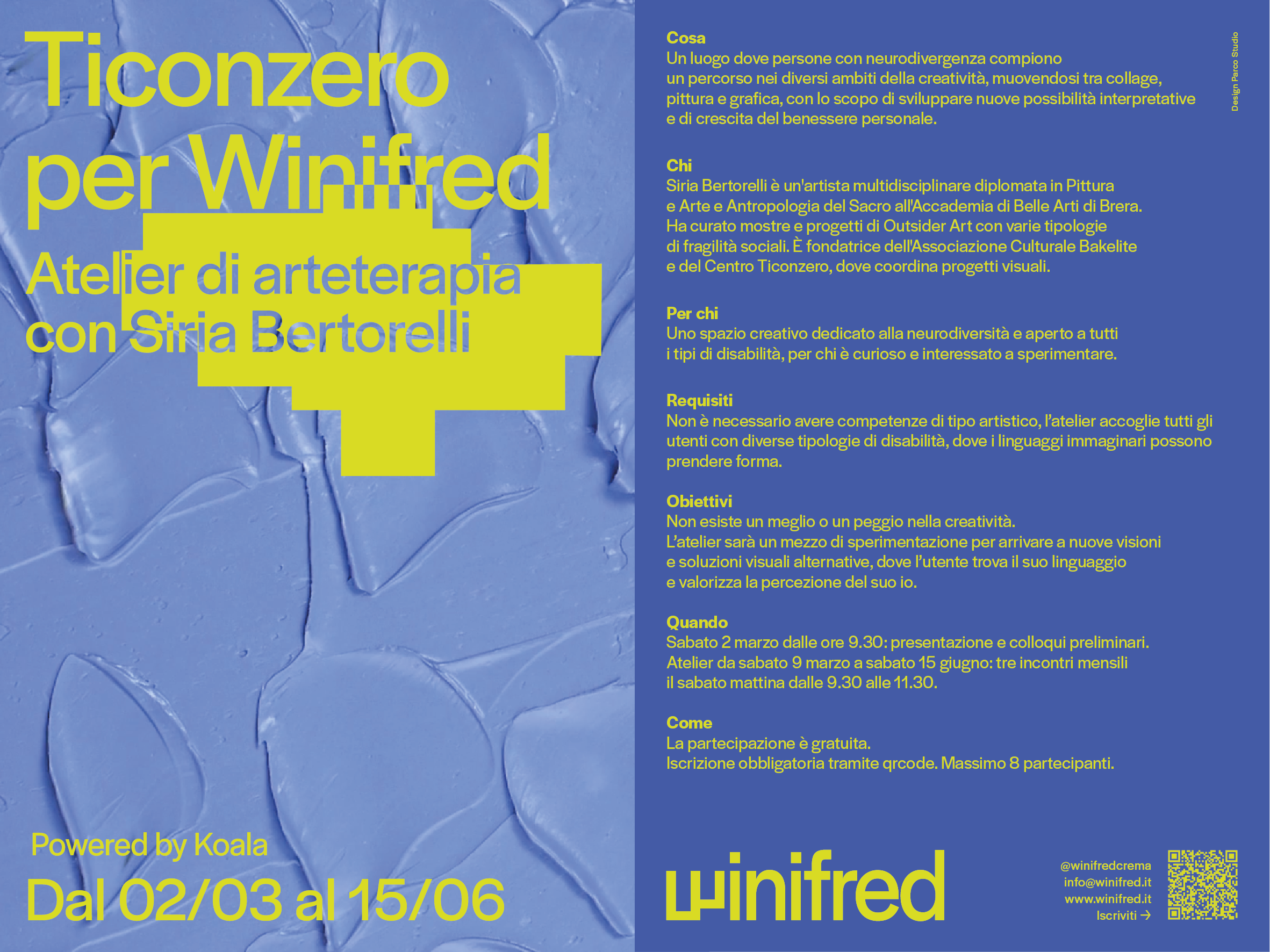 Ticonzero Pper Winifred, atelier di arteterapia con Siria Bertorelli