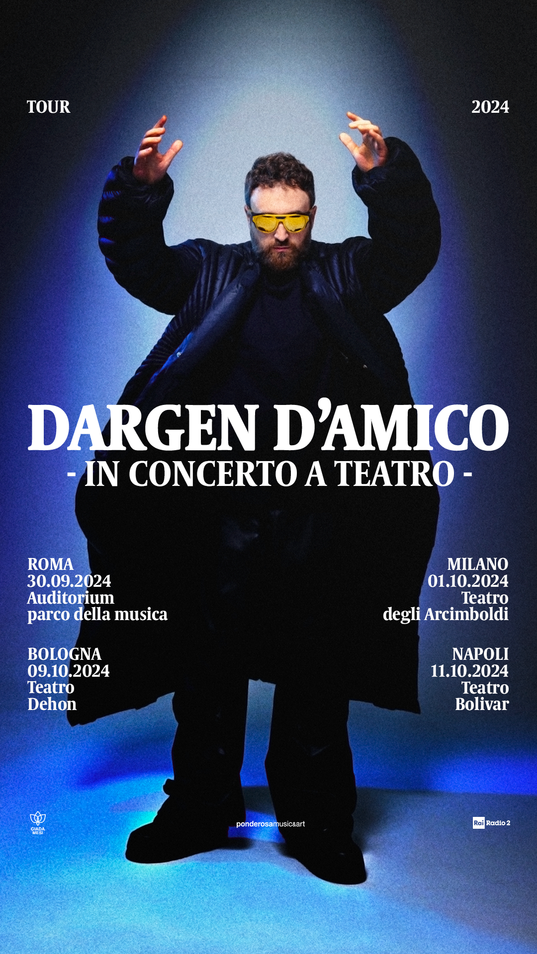 Dargen D’Amico dopo Sanremo parte con “in concerto a teatro”