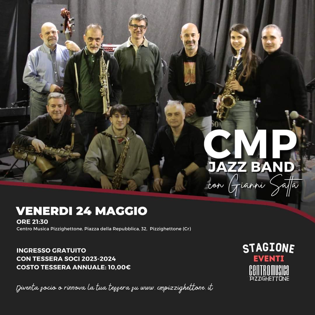 Questa sera al CMP Gianni Satta presenta la sua nuova Jazz Band