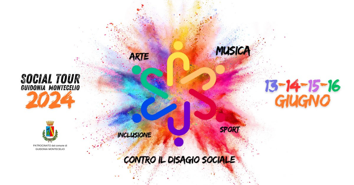 Social Tour: dal 13 al 16 giugno arte, musica, sport e inclusione a Guidonia Montecelio