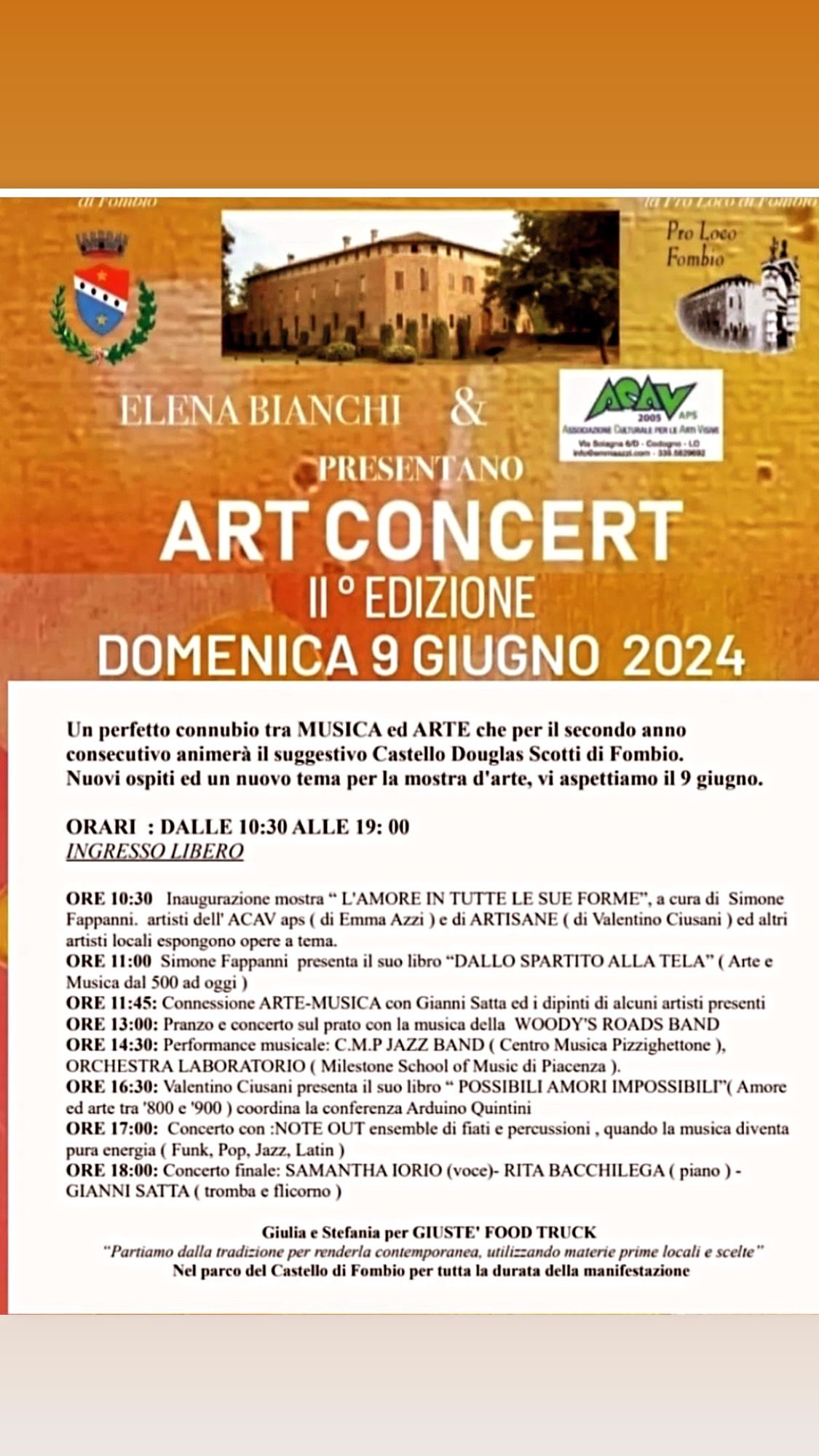 Il 9 giugno a Fombio torna “Art Concert”