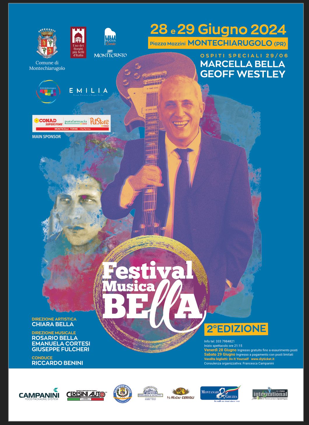 Festival Musica Bella il 28 e 29 giugno in Piazza Mazzini a Montechiarugolo
