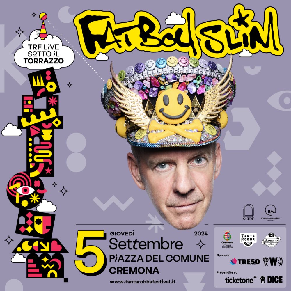 Fatboy Slim sbarca a Cremona per il TRF live sotto il Torrazzo