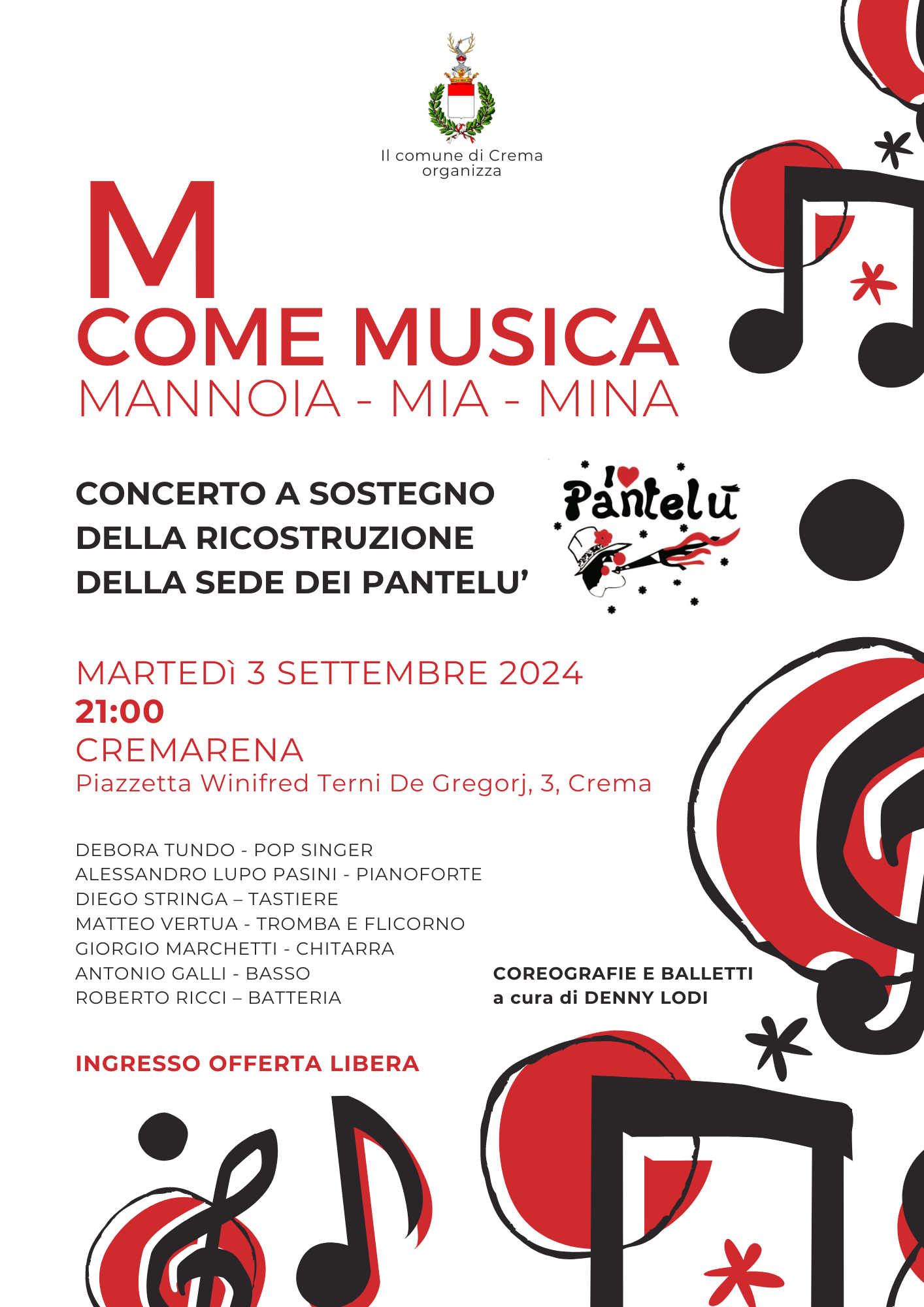 Concerto per la ricostruzione della sede dei Pantelù