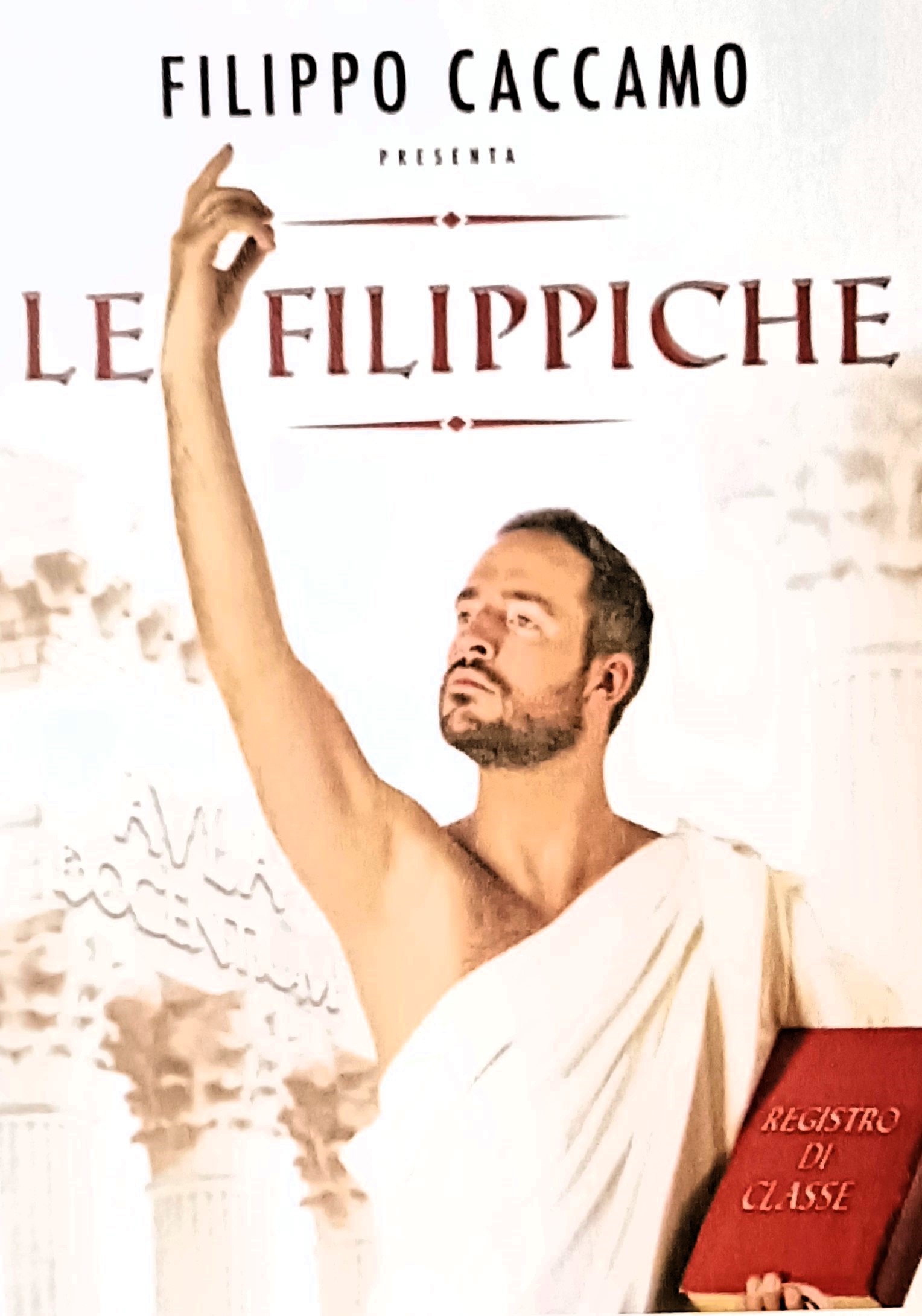 Sabato 21 settembre, alle ore 21,  sul palco del  Teatro San Domenico,  Filippo Caccamo proporrà lo spettacolo le Filippiche