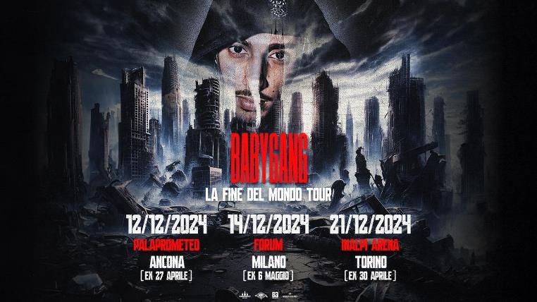 Baby Gang live tour: dal 25 ottobre non solo in Italia ma, a grande richiesta, nei più importanti club europei