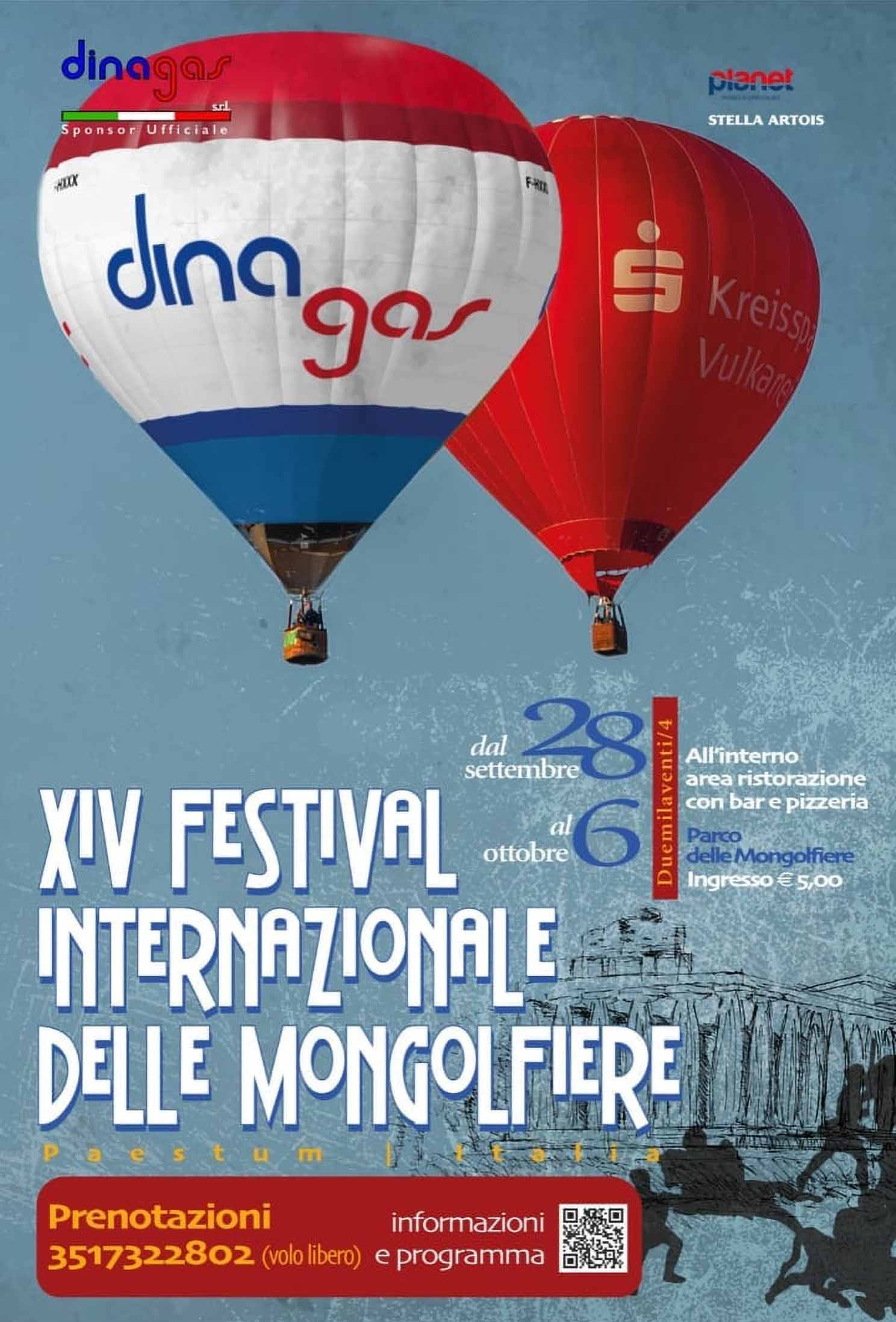 Paestum, Parco delle Mongolfiere. Comincia il 28 settembre il XIV Festival Internazionale delle Mongolfiere